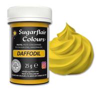 Sugarflair Pastel Paste, Daffodil Food Colouring, Highly Concentrated for Use with Sugar Pastes, Buttercream, Royal Icing or Cake Mix, Vibrant Colour Dye - 25g (Pack of 2)
