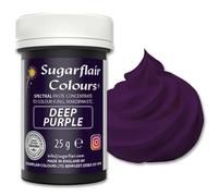 Sugarflair Spectral Deep Purple Food Colouring Paste, Highly Concentrated for Use with Sugar Pastes, Buttercream, Royal Icing or Cake Mix, Vibrant Colour Dye - 25g (Pack of 2)