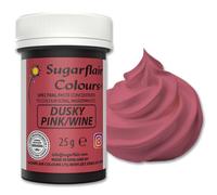 Sugarflair Spectral Dusky Pink/Wine Food Colouring Paste, Highly Concentrated for Use with Sugar Pastes, Buttercream, Royal Icing or Cake Mix, Vibrant Colour Dye - 25g (Pack of 2)
