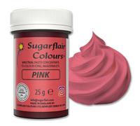 Sugarflair Spectral Pink Food Colouring Paste, Highly Concentrated for Use with Sugar Pastes, Buttercream, Royal Icing or Cake Mix, Vibrant Colour Dye - 25g (Pack of 2)
