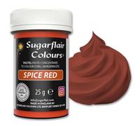 Sugarflair Pastel Spice Red Food Colouring Paste - Highly Concentrated for Use with Buttercream, Sugar Paste, Royal Icing or Cake Mixes, Vibrant Colour Food Dye - 25g