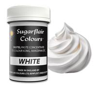Sugarflair Pastel White Food Colouring Paste - Highly Concentrated Food Colouring for Use with Sugarpaste, Modelling Pastes, Fondant, Buttercream, Royal Icing, Cake Mixes and more - 25g