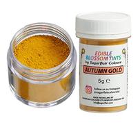 Sugarflair Food Colouring Powder Dust Autumn Gold Blossom Tint, Use on Cake Decorations or Colour Sugarpaste, Fondant, Icing, Chocolate, Buttercream, Royal Icing, Macarons and More! - 5g