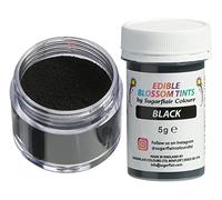 Sugarflair Food Colouring Powder Dust Black Blossom Tint, Use on Cake Decorations or Colour Sugarpaste, Fondant, Icing, Chocolate, Buttercream, Royal Icing, Macarons and More! - 5g