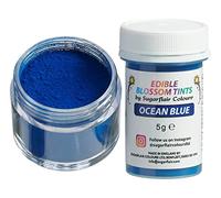 Sugarflair Food Colouring Powder Dust Ocean Blue Blossom Tint, Use on Cake Decorations or Colour Sugarpaste, Fondant, Icing, Chocolate, Buttercream, Royal Icing, Macarons and More! - 5g