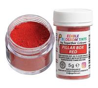 Sugarflair Food Colouring Powder Dust Pillar Box Red Blossom Tint, Use on Cake Decorations or Colour Sugarpaste, Fondant, Icing, Chocolate, Buttercream, Royal Icing, Macarons and More! - 5g