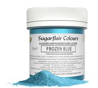 Sugarflair Frozen Blue Edible Glitter Dust Powder Pump Refill Tub - Food Colouring Powder, Edible Colour Dust, Brush On, Spray, or Add Rejuvenator to Create Eye-Catching Paint Effect - 25g