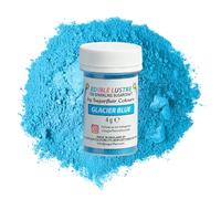 Sugarflair Glacier Blue Edible Lustre Dust, Add a Lustrous Shine to Cakes or Decorations. Brush On or Add Rejuvenator to Create Eye-Catching Edible Paint, Gives Shine to Your Bakes - 4g