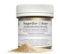 Sugarflair Gold Finishing Sparkle Edible Glitter Dust Powder Pump Refill Tub - Food Colouring Powder, Edible Colour Dust, Brush On, Spray, or Create Eye-Catching Paint Effect - 25g