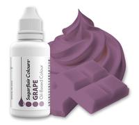 Sugarflair Grape (Purple) Oil Based Food Colouring, Highly Concentrated Edible Oil Based Blue Food Colour for Consistent Colouring of High Fat Foods: Icing, Buttercream, Chocolate & More - 30ml