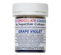 Sugarflair Grape Violet Chocolate Colouring - Coloured Cocoa Butter for Colouring Chocolate or Painting Directly Onto Chocolate, Transfer Sheets or Moulds - 35g