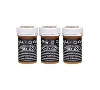 Sugarflair Honey Gold Pastel Food Colouring Paste, Highly Concentrated for Use with Sugar Pastes, Buttercream, Royal Icing or Cake Mix, Subtle Colour Dye - 25g (Pack of 3)