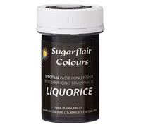 Sugarflair Liquorice Black Spectral Food Colouring Paste, Highly Concentrated for Use with Sugar Pastes, Buttercream, Royal Icing or Cake Mix, Vibrant Colour Dye - 25g
