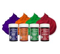 Sugarflair Mixed Colours Food Colouring Paste Set - Highly Concentrated for Use with Sugarpaste, Modelling Pastes, Fondant, Buttercream, Royal Icing, Cake Mixes and more - Multipack 4x 25g