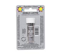 Sugarflair New Edible Lustre Powder - Antique Silver