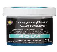 Sugarflair Paste Colours - Pastel- Food Colouring - Aqua -400g Bulk Pack
