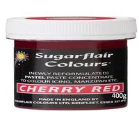 Sugarflair Paste Colours - Pastel- Food Colouring - Cherry RED -400g Bulk Pack