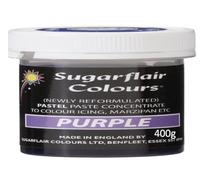 Sugarflair Paste Colours - Pastel- Food Colouring - PURPLE -400g Bulk Pack