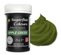 Sugarflair Pastel Apple Green Food Colouring Paste 25g - Concentrated Paste Food Dye for Cake Decorating, Fondant, Buttercream, Cake Batter and More - Vegan, Kosher, Bake-Stable