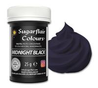 Sugarflair Pastel Midnight Black Food Colouring Paste 25g - Concentrated Paste Food Dye for Cake Decorating, Fondant, Buttercream, Cake Batter and More - Vegan, Kosher, Bake-Stable