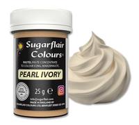 Sugarflair Pastel Pearl Ivory Food Colouring Paste 25g - Concentrated Paste Food Dye for Cake Decorating, Fondant, Buttercream, Cake Batter and More - Vegan, Kosher, Bake-Stable