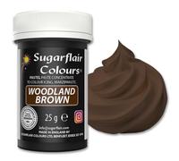 Sugarflair Pastel Woodland Brown Food Colouring Paste - Highly Concentrated Food Colouring for Use with Sugarpaste, Modelling Pastes, Fondant, Buttercream, Royal Icing, Cake Mixes and more - 25g