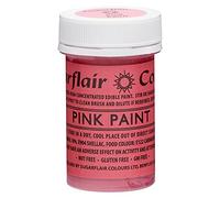 Sugarflair Pink Edible Food Paint, for Painting Icing, Sugar Pastes, Flower & Modelling Pastes, Royal Icing, Marzipan & Buttercream - 20g