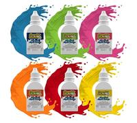 Sugarflair Popular Food Colouring Water Based Set 6x 25ml - Vibrant Concentrated Water Based Dye for Cake Decorating, Sugar Paste, Buttercream, Royal Icing, Macarons - Bake-Stable, Vegan, Kosher