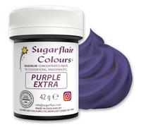 Sugarflair Purple Extra Food Colouring Paste 42g - Maximum Concentrated Paste Food Dye for Cake Decorating, Fondant, Buttercream, Cake Batter and More - Vegan, Kosher, Bake-Stable