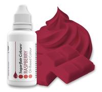 Sugarflair Raspberry Oil Based Food Colouring, Highly Concentrated Edible Oil Based Blue Food Colour for Consistent Colouring of High Fat Foods: Icing, Buttercream, Chocolate & More - 30ml