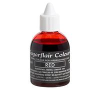 Sugarflair Red Edible Airbrush Colour - Edible Food Colouring Airbrush Paint for Cakes, Cupcakes, Icing and Cake Decorations - 60ml