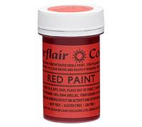 Sugarflair Red Edible Food Paint, for Painting Icing, Sugar Pastes, Flower & Modelling Pastes, Royal Icing, Marzipan & Buttercream - 20g