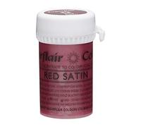 Sugarflair Red Satin Food Colouring Paste, Highly Concentrated for Use with Sugar Pastes, Buttercream, Royal Icing or Cake Mix, Vibrant Colour Dye - 25g
