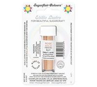 Sugarflair Rose Gold Edible Lustre Dust (E171 Free), Add a Lustrous Shine to Cakes or Decorations. Brush On or Add Rejuvenator to Create Eye-Catching Edible Paint- 2g