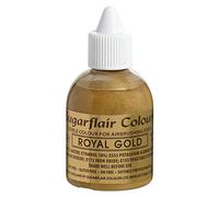 Sugarflair Royal Gold Metallic Glitter Edible Airbrush Colour - Edible Food Colouring Airbrush Paint for Cakes, Cupcakes, Icing and Cake Decorations - 60ml