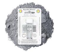 Sugarflair Satin Silver Edible Lustre Dust, Add a Lustrous Shine to Cakes or Decorations. Brush On or Add Rejuvenator to Create Eye-Catching Edible Paint, Gives Shine to Your Bakes - 2g