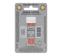 Sugarflair Sparkle Cake Decorating Edible Lustre Dust Powder ,Shimmer Red, 2 Gram