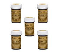 Sugarflair Spectral Autumn Leaf Gold Food Colouring Paste, Highly Concentrated for Use with Sugar Pastes, Buttercream, Royal Icing or Cake Mix, Vibrant Colour Dye - 25g (Pack of 5)