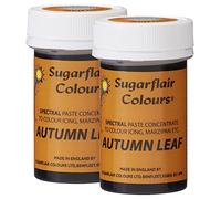Sugarflair Spectral Autumn Leaf Gold Food Colouring Paste, Highly Concentrated for Use with Sugar Pastes, Buttercream, Royal Icing or Cake Mix, Vibrant Colour Dye - 25g (Pack of 2)