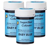 Sugarflair Spectral Baby Blue Food Colouring Paste, Highly Concentrated Food Colouring for Buttercream, Sugar Paste, Royal Icing, Cake Mixes and More! Vibrant Colour Food Dye - 25g