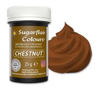 Sugarflair Spectral Chestnut Brown Food Colouring Paste 25g - Concentrated Paste Food Dye for Cake Decorating, Fondant, Buttercream, Cake Batter and More - Vegan, Kosher, Bake-Stable