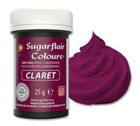 Sugarflair Spectral Claret Food Colouring Paste 25g - Concentrated Paste Food Dye for Cake Decorating, Fondant, Buttercream, Cake Batter and More - Vegan, Kosher, Bake-Stable