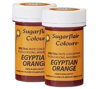 Sugarflair Food Colouring Paste Egyptian Orange, Concentrated Spectral Food Colouring for Buttercream, Sugar Paste, Royal Icing, Cake Mixes, Macarons and More! - 25g