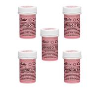 Sugarflair Spectral Flamingo Pink Food Colouring Paste, Highly Concentrated for Use with Sugar Pastes, Buttercream, Royal Icing or Cake Mix, Vibrant Colour Dye - 25g (Pack of 5)