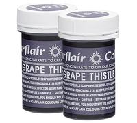 Sugarflair Spectral Grape Thistle Food Colouring Paste, Highly Concentrated for Use with Sugar Pastes, Buttercream, Royal Icing or Cake Mix, Vibrant Colour Dye - 25g (Pack of 2)