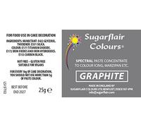 Sugarflair Spectral Graphite Food Colouring Paste, Highly Concentrated for Use with Sugar Pastes, Buttercream, Royal Icing or Cake Mix, Vibrant Colour Dye - 25g (Pack of 5)