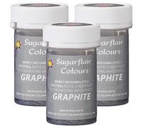 Sugarflair Spectral Graphite Food Colouring Paste, Highly Concentrated Food Colouring for Buttercream, Sugar Paste, Royal Icing, Cake Mixes and More! Vibrant Colour Food Dye - 25g