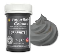 Sugarflair Spectral Graphite Grey Food Colouring Paste 25g - Concentrated Paste Food Dye for Cake Decorating, Fondant, Buttercream, Cake Batter and More - Vegan, Kosher, Bake-Stable