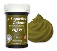 Sugarflair Spectral Khaki Food Colouring Paste 25g - Concentrated Paste Food Dye for Cake Decorating, Fondant, Buttercream, Cake Batter and More - Vegan, Kosher, Bake-Stable