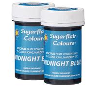 Sugarflair Spectral Midnight Blue Food Colouring Paste, Highly Concentrated for Use with Sugar Pastes, Buttercream, Royal Icing or Cake Mix, Vibrant Colour Dye - 25g (Pack of 2)